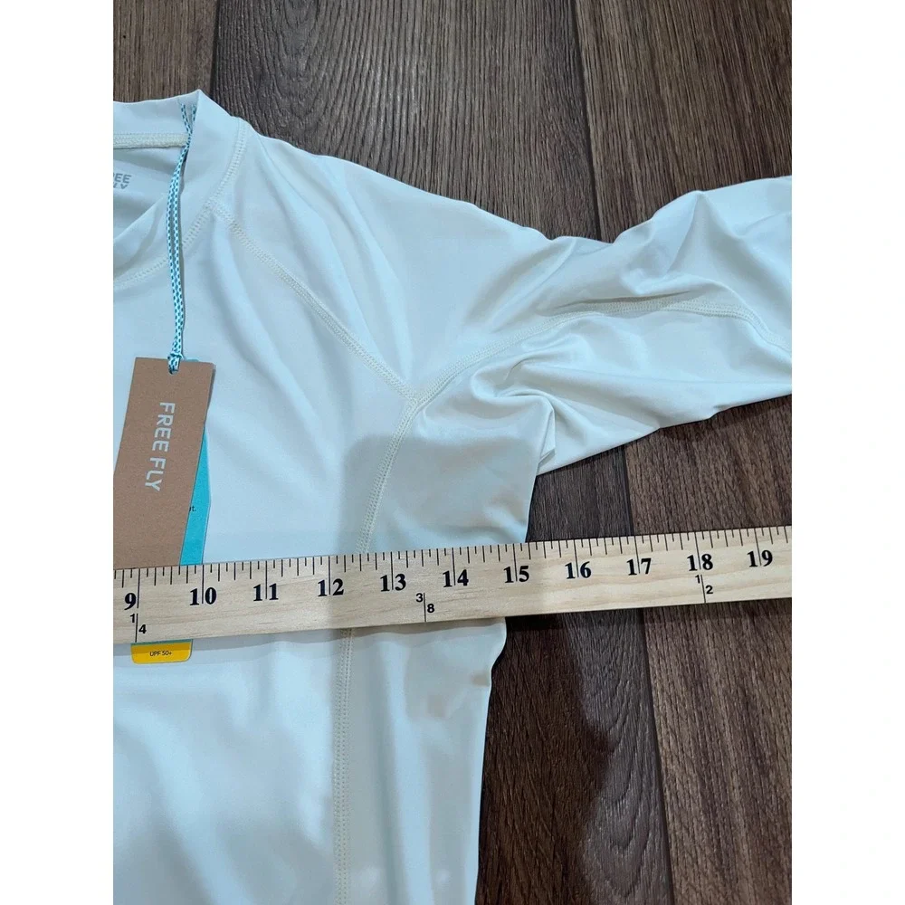 Free Fly Mens Pinnacle Rash Guard Birch Long Sleeve UPF 50+ Swim Shirt S NEW‎